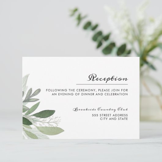 Carte de réception Garden Blush (Debout devant)