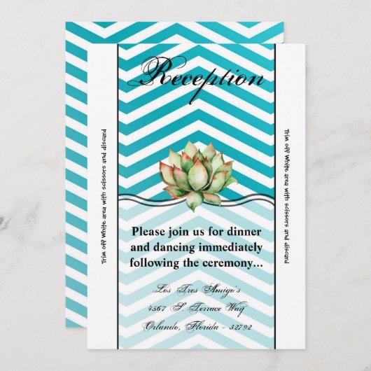 Carte de réception GBoho Cactus Cactus Succulent 3 (Devant / Derrière)