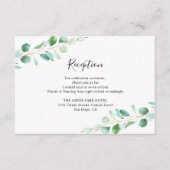 Carte de réception géométrique Eucalyptus Greenery (Devant)