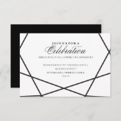 Carte de réception géométrique moderne (Devant / Derrière)