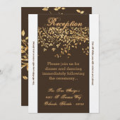 Carte de réception Gold Foil Automne Arbre d'autom (Devant / Derrière)