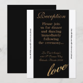 Carte de réception Gold Foil Parties scintillant L (Devant / Derrière)