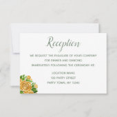 Carte de réception Gold Rose (Devant)