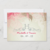 Carte de réception Invitations Abstraites de maria (Dos)