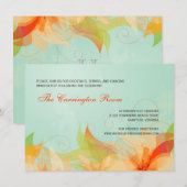 Carte de réception Invitations Abstraites de maria (Devant / Derrière)