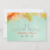 Carte de réception Invitations Abstraites de maria (Dos)