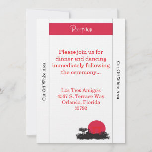 Carte de réception japonaise Rising Sun Wedding