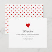 Carte de réception Little Red Heart Wedt (Devant / Derrière)