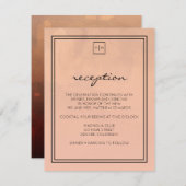 Carte de réception Luxe Burgundy et Blush (Devant / Derrière)