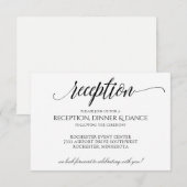 Carte de Réception Luxueuse Calligraphie-Typograph (Devant / Derrière)