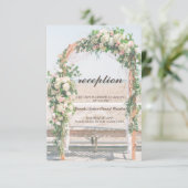 Carte de réception mariage Beach Arbor (Debout devant)