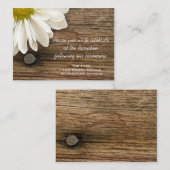 Carte de réception Mariage campagnard en bois de m (Devant / Derrière)