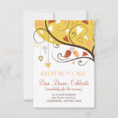 Carte de réception Mariage Lovebirds d'automne mig (Devant)