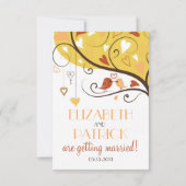 Carte de réception Mariage Lovebirds d'automne mig (Dos)