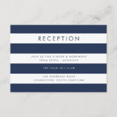 Carte de réception marine et blanche (Devant)