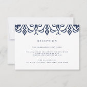 Carte de Réception Marrakech | Bleu Marine (Devant)
