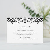 Carte de réception Marrakech | Noir (Debout devant)