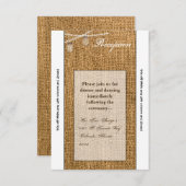 Carte de réception Mason Jar 3,5 x 7, lumières à c (Devant / Derrière)