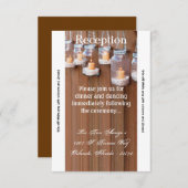 Carte de réception Mason Jar 3,5 x 7 nuit (Devant / Derrière)