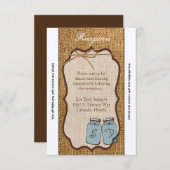 Carte de réception Mason Jar Burlap 3,5 x 7 rouill (Devant / Derrière)