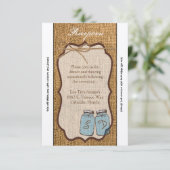 Carte de réception Mason Jar Burlap 3,5 x 7 rouill (Debout devant)