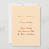 Carte de réception Mason Jars aux Fleurs Oranges (Dos)