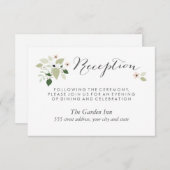 Carte de réception Meadow Blooms - Blanche (Devant / Derrière)