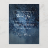 Carte de réception Merci en argent céleste Sky (Devant)