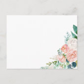 Carte de réception Merci Peonies romantiques (Dos)