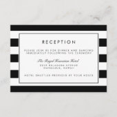 Carte de réception Metro Stripe | Noir (Devant)