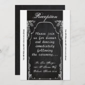 Carte de réception moderne 3,5 x 7 (Devant / Derrière)