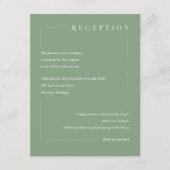 Carte de réception moderne, initiales (Devant)