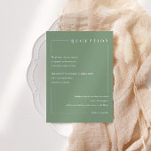 Carte de réception moderne, initiales