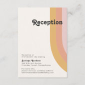 Carte de réception moderne Retro 70's Rainbow Wedd (Devant)