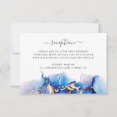 Carte de réception moderne Watercolor Wedding (Devant)