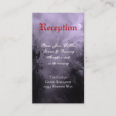 Carte de réception modifiable Haunée Raven Purple (Devant)