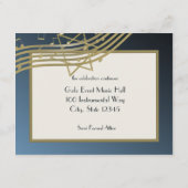 Carte de réception Music Bar Mitzvah (Dos)