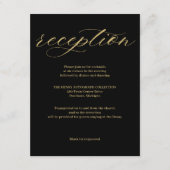 Carte de réception noire et blanche sophistiquée (Devant)