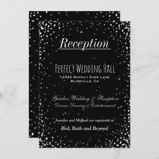 Carte de réception | Nuit étoilée (Devant / Derrière)