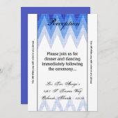 Carte de réception Ombre Chevron Blue 3,5 x 7 (Devant / Derrière)