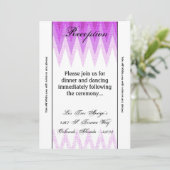 Carte de réception Ombre Chevron Purple 3,5 x 7 (Debout devant)