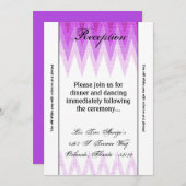 Carte de réception Ombre Chevron Purple 3,5 x 7 (Devant / Derrière)