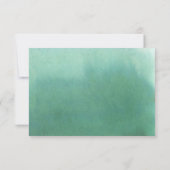 Carte de réception Ombre Watercolor Wedding | VERT (Dos)
