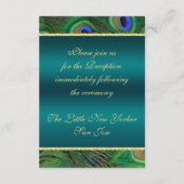 Carte de réception Peacock turquoise (Dos)