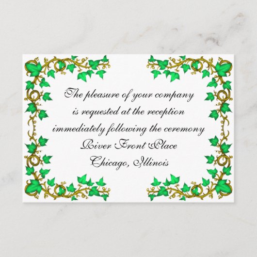 Carte de réception personnalisée Ivy and Roses Ann (Devant)