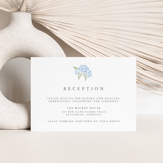 Carte de réception Petite Bouquet | Bleuet