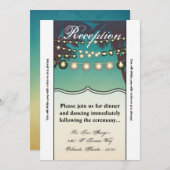 Carte de réception Plage Coucher de soleil Palmier (Devant / Derrière)