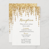 Carte de Réception | Points de Confettis Dorés (Devant / Derrière)