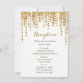 Carte de Réception | Points de Confettis Dorés (Devant)