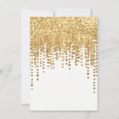 Carte de réception | Points Gold Confetti (Dos)